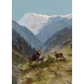 Стадо диви кози във високите планини (1876) РЕПРОДУКЦИИ НА КАРТИНИ